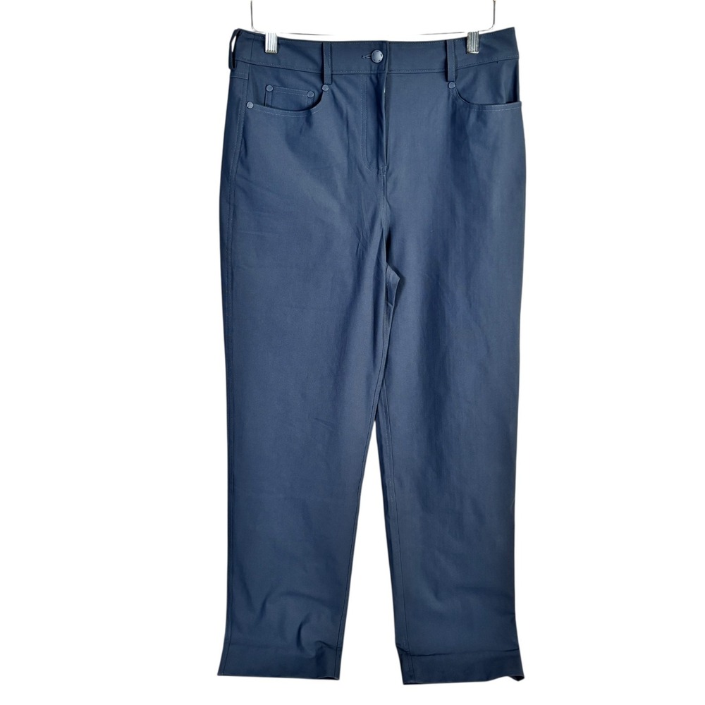 NEW Rhone Commuter Pants Straight Leg High Rise Womens 10 Navy Blue Stretch $148 - Picture 2 of 8
